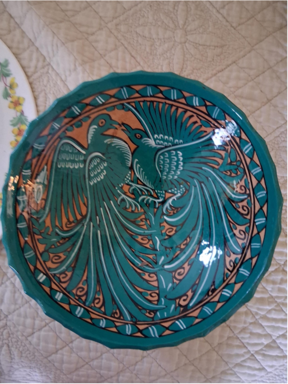 Tonala Mexico Vintage Footed Bowl